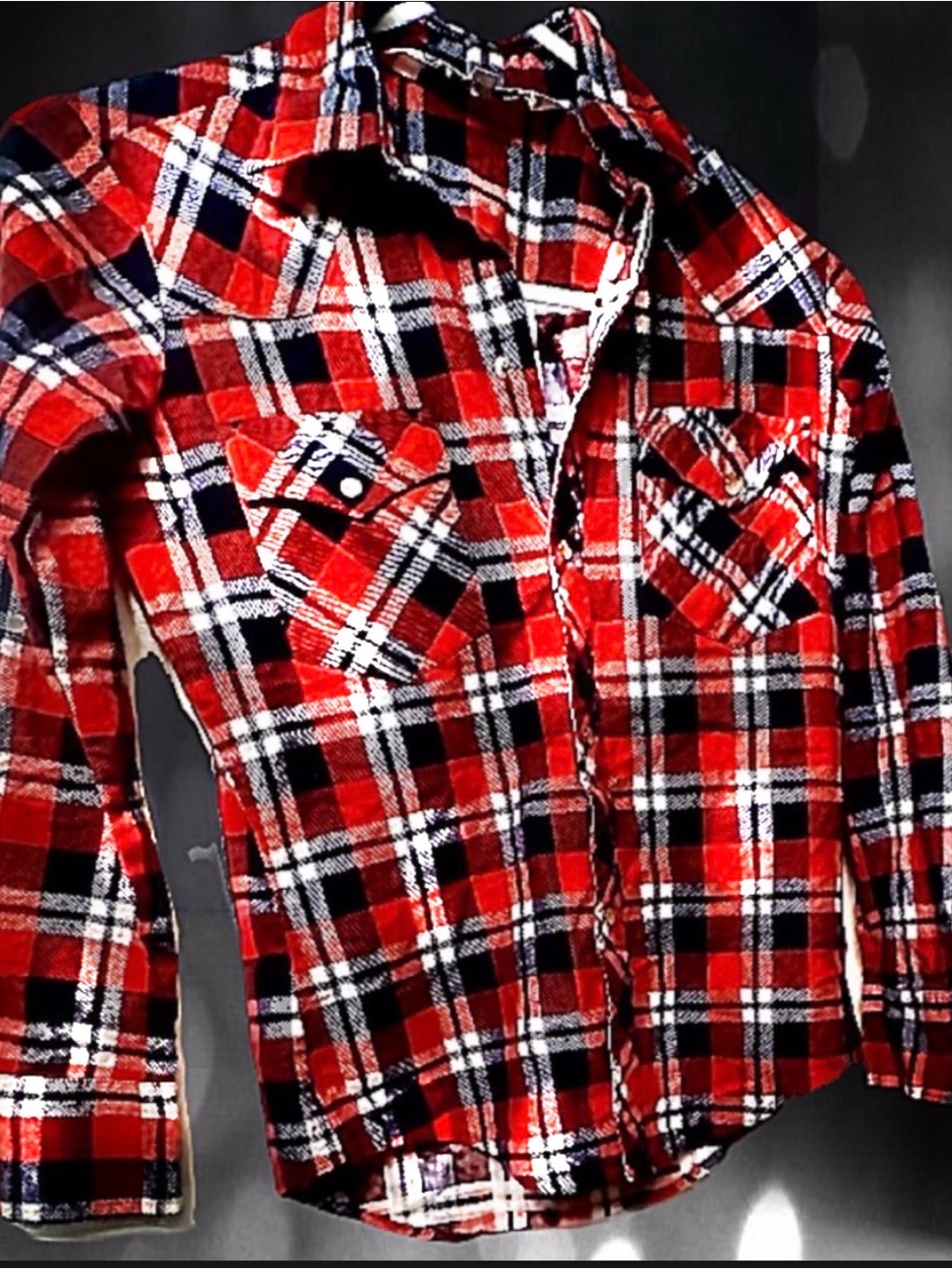 Red and Black Plaid Girl’s Shirt